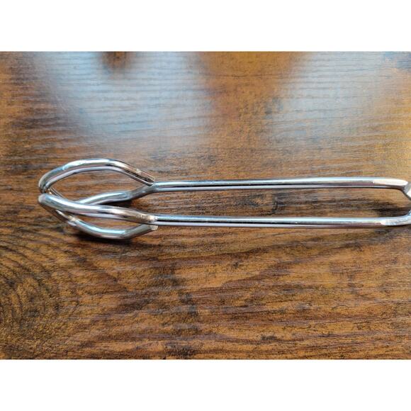 Vintage Light Blue Rubber Handle 10" Stainless Steel Tongs - Made in Taiwan - Picture 7 of 9